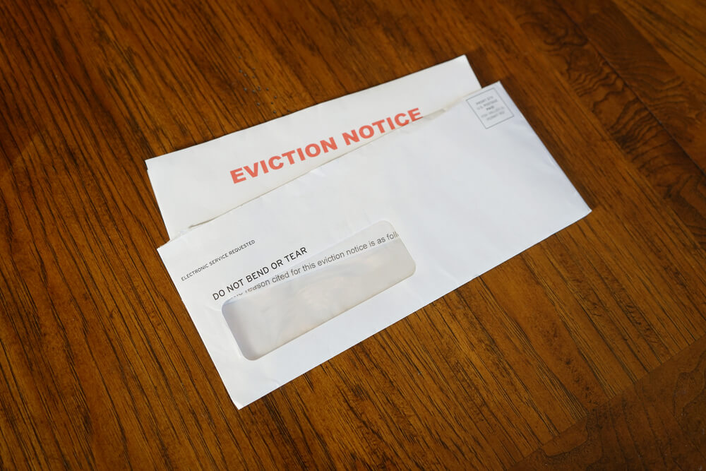 An Eviction Notice Document on Desk