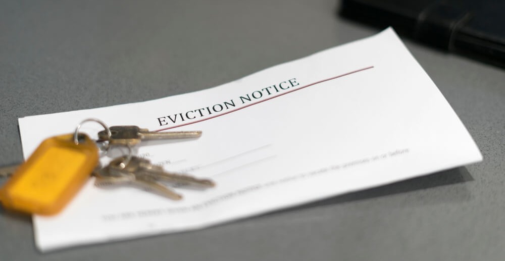 tenant eviction notice on a table