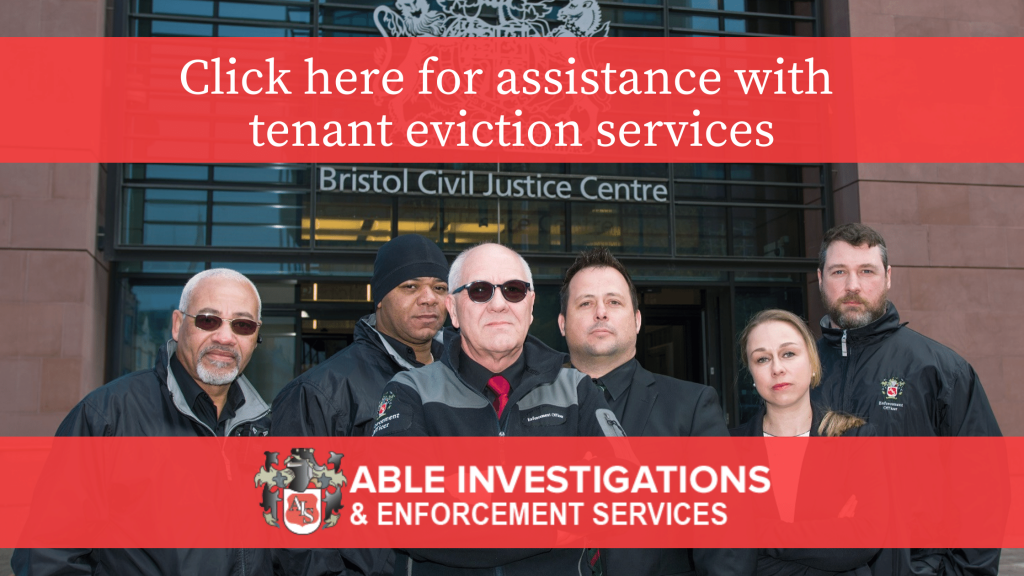 Able Investigations team assisting with tenant evictions in Bristol