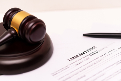 commercial tenancy lease agreement on a table